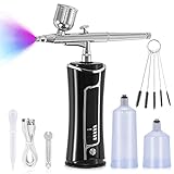 Fasnd Auto Cordless Airbrush kit with Compressor Display, Intelligent Spraying Portable Handheld Rec