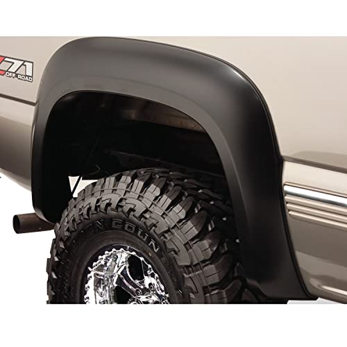 Bushwacker Extend-A-Fender Extended Rear Fender Flares | 2-Piece Set, Black, Smooth Finish | 40104-02 | Fits 2001-2006 Chevrolet/GMC Silverado/Sierra 1500/2500HD, 3500; 99-04 2500 (Excludes Flareside)