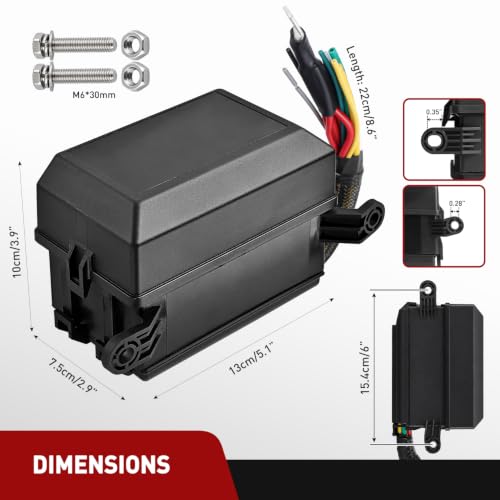 Image of Nilight 12V Fuse Relay Box 6 Relays 4pin 40A 6 Fuses Pre-Wired Block Kit | 6-Way ATC /ATO Blade Fuses Holder 12AWG Pre-Wired Relay Box Universal for Automotive Car Truck Camper Boat