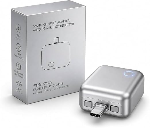 Smart Charger Adapter Auto Power Disconnector Guard Every Mobile Android|Tablet |Apple|Switch| No Touch Mobile Screen in 5 Minit Automatically Pops Open When Fully Charged (Type-C Cable)-image-8