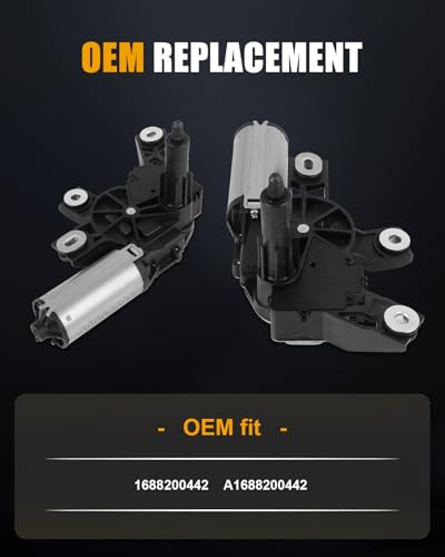 Image of ROADFAR Rear Windshield Wiper Motor Replacement for Mercedes-Benz A-Class 1997-2004,for Mercedes-Benz Vaneo 2002-2005 1688200442,A1688200442 Wiper Motor 3 Pins