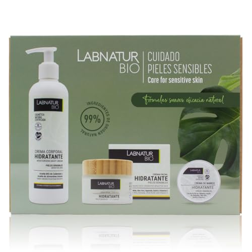 Pack Cuidado Pieles Sensibles Labnatur Bio. Aceite de Caléndula Bio. Hidrata, Suaviza y Protege la Piel. Crema Corporal, Facial y de Manos. Producto Natural Certificado y Vegano