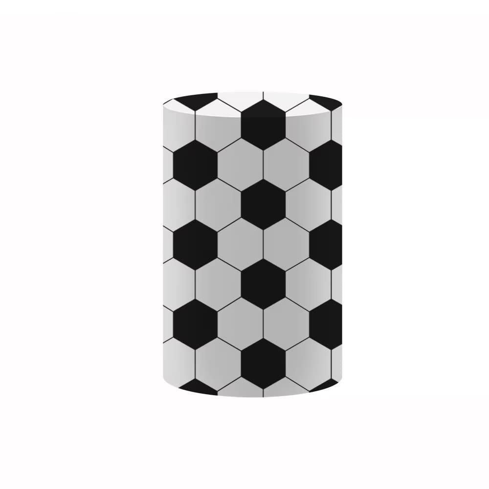 Iydamc Football Field Pedestal Covers for Birthday Party Decoration Night Spotlight Sport Theme Plinth Cover Baby Shower Cylinder Cover Props NO-174