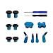 Hisonders 12 in 1 - Metal Mod 6 Swap Thumbsticks Joysticks, 4 Paddles & 2Dpads with Open Tool for Xbox One Elite Controller (Blue)