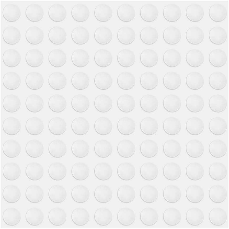 ikasus Cabinet Bumpers Clear Rubber Bumpers Self Adhesive, 100 Pieces Soft Cabinet Door Bumper Pads, Sound Dampening Bumpers, Kitchen Cabinet Pads for Drawers, Picture Frames, Cupboard, 10mm x 2mm