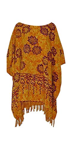 Camisas estilo caftán mujer amarillo 38 ropa casual ligera fresca