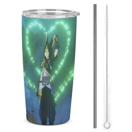 コップ 原神 提?里 Tighnari ティナリ マグカップ 車用 タンブラー メンズ 車載 自動車カップ 魔法瓶 水筒 水カップ ポット 旅行杯 ケトル コーヒーカップ ストロー付き レディース 蓋付き 持ち運び マグボトル ステンレス鋼 ダイレクトタイ