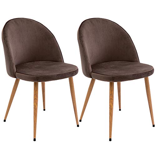 オーエスジェイ ダイニングチェア ベルベット デザイナーズ家具 サイドシェルチェア イームズチェア シェルチェア 椅子 いす リプロダクト 北欧 おしゃれ デザイナーズ チェアー モダン 焦茶ブラウン セット チェア2脚
