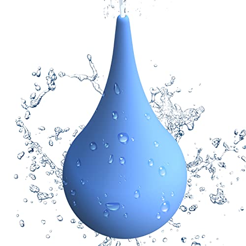 Ohrenspritze, 90ml Ohrenreiniger, Ohrenschmalzentferner Mit Saugnapf, Ohrenschmalz Entferner, Ohrendusche für Babys, Ohrenspitze Zur Sanften Reinigung Von Ohrenschmalz Durch Ohrenspülung, Blau Glatt