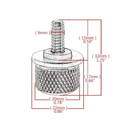Vis de selle moto arrière argent de qualité supérieure avec finition chrome poli - 2