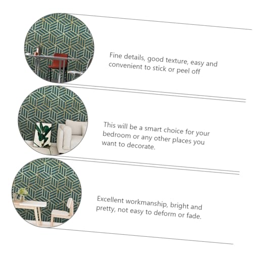 Papel pintado de pared impermeable en PVC lavable para dormitorios 4