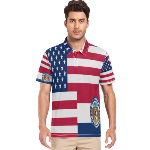 Polo de golf à manches courtes Missouri pour l'été sur le green