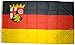 Produktbild Top Qualität - Flagge RHEINLAND-PFALZ MIT WAPPEN Fahne, 250 x 150 cm, EXTREM REIßFEST, Keine BILLIG-CHINAWARE, Stoffgewicht ca. 100 g/m², sehr robust, extra starke Messing-Ösen