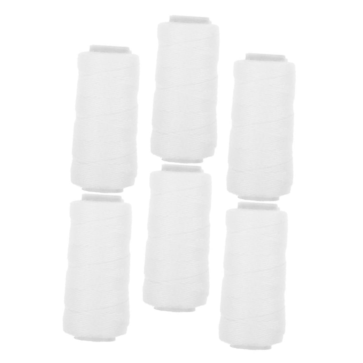 Beatifufu Facial Hair Threading Kit Replacement Threads for Hair Removal 6 Rolls Cotton Strings