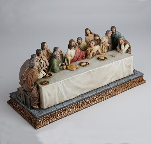 Estatua religiosa La Última Cena 12.2" Full Color miniatura 5