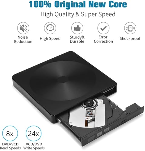 Unidad externa CD DVD con USB 3.0 y Type-C portátil miniatura 3