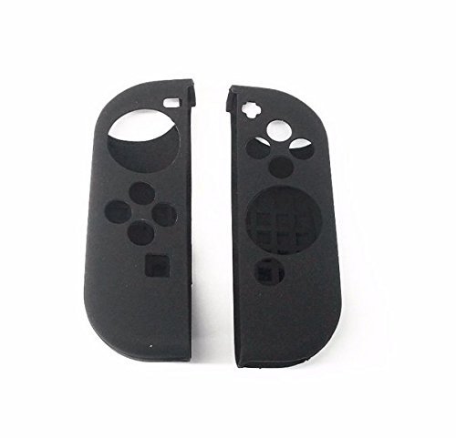 Coque de protection en silicone souple pour manette Switch Noir