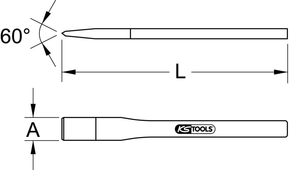 KS Tools 963.2454 BRONZEplus Scalpello per muratori, 22x250 mm