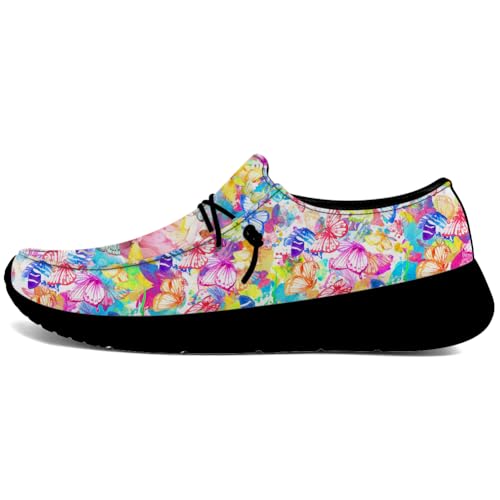 Skull Slip-on Shoes for Women Butterfly Loafers Walking Shoes Gifts for Women Men2