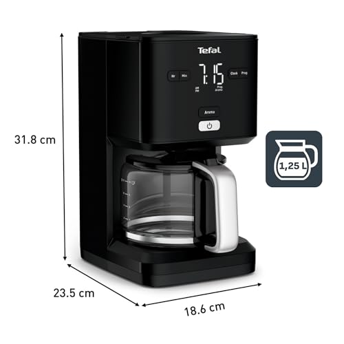 Tefal Smart'n Light Coffee Machine with Timer, Programm...