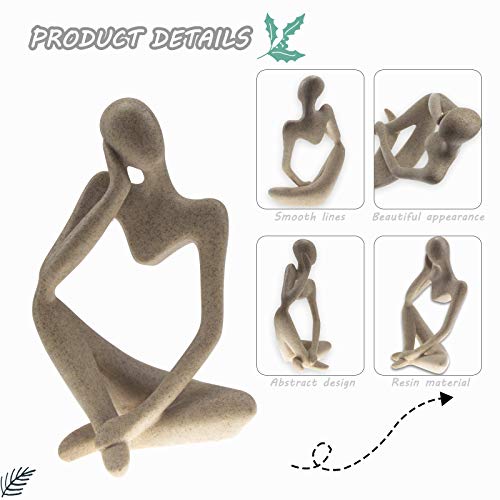 Oddier Sandstone Resin Thinker Style Abstract Sculpture Statue Collectible Figurines Home Office Bookshelf Desktop Decor #TOP2