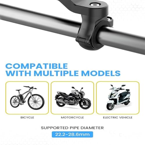 Image of 8-Piece Anti Vibration Mobile Holder for Bikes, Black