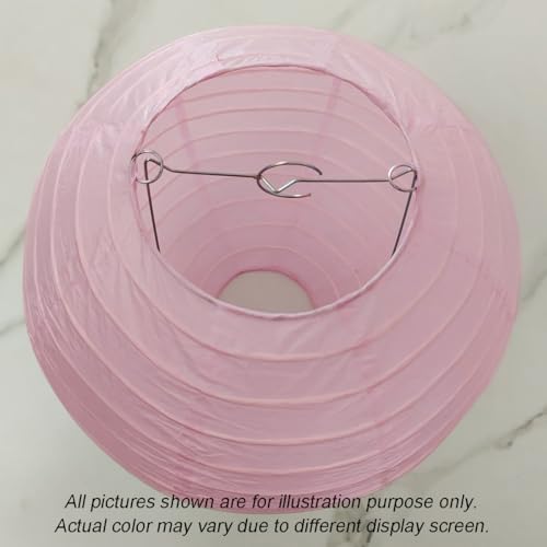 Image of 12 Inch Pink Paper Lanterns Graduation Decorations 2025 Chinese Paper Lanterns Party Decorations(Set of 5, Pink)