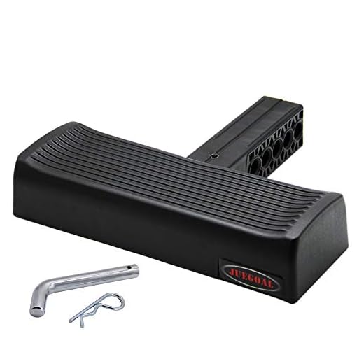 Juegoal Rear Bumper Protector, Vehicles Bumper Guard Hitch Step with Pin Lock and Stabilizer for Car and SUV
