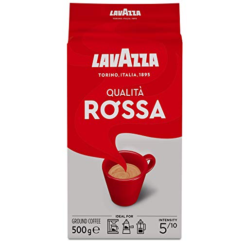 Lavazza Kaffee Qualita Rossa, Molido, Expreso para Cappuccino y Latte Macchiato, 500g