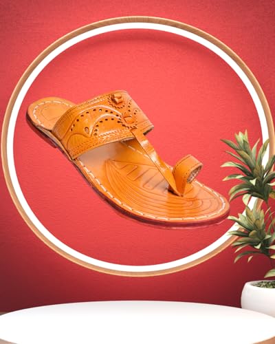 Image of Kolhapuri Chappal for Men|Kolhapuri Slippers for Men|Kolhapuri Shoes for Men|Leather Slippers for Men|Wedding Slippers for Men-A1