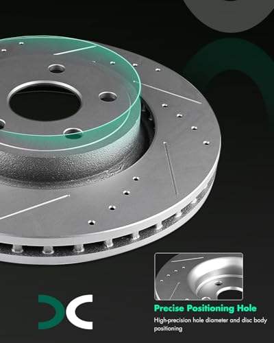 Image of SCITOO Front Brake Kits Drill & Slotted Brakes Rotor Brake Pads:53064;D1455