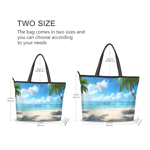 senya Beach Palm Trees Shoulder Bags Large Handle Ladies Handbag2