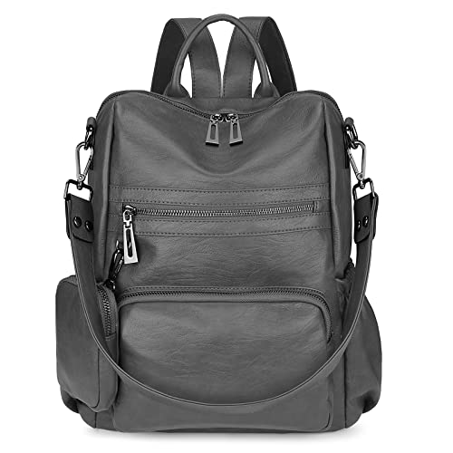 Image of Uromee Travel Backpack Purse for Women Vegan Leather Ladies Fashion Tassel Shoulder Bag Convertible with Pouch