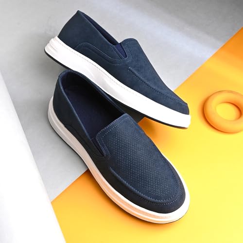 Image of Centrino Driver Loafers for Man | Casual Shoes for Men Stylish | Slip-On Lightweight Moccasins | Cushioned Insole | Comfortable Walking Loafer Shoes for Men | Hand-Stitched | Mens Shoes (9571)