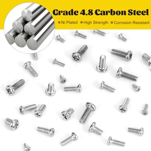 Image of 1140PCS Micro Small Pan Head Machine Screws Assortment Kit,M1 M1.2 M1.4 M1.6 M1.7 Tiny Screws for Electronics,Eyeglasses, Watches, Clocks