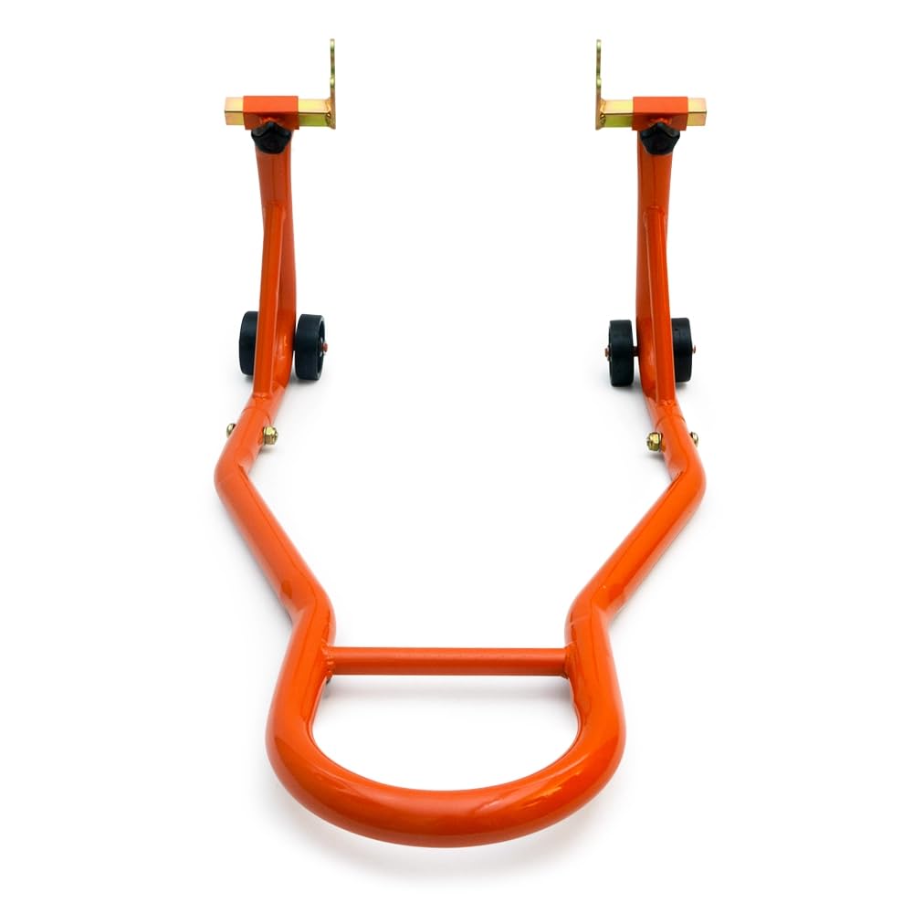 Béquille lève-Moto Support Roue arrière avec fourches pour Prise sur diabolos - Orange