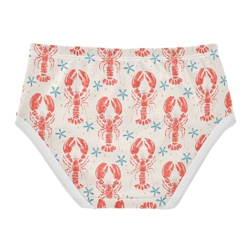 Little Girl Underwear Toddler Panties Kids Undies Lobsters Stars Soft Cotton Briefs 2T-8Y2