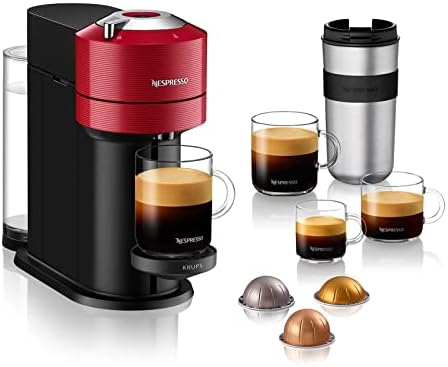Krups Nespresso VERTUO Next XN9105 - Cafetera de cápsulas,máquina de café  expreso de Krups,café diferentes tamaños,5 tamaños tazas,tecnología  Centrifusion,calentamiento 30 segundos,Wifi,Bluetooth,Roja - PREYCA