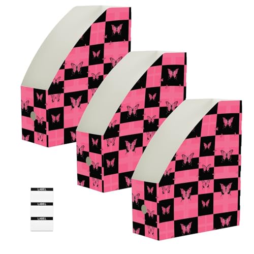 Classeurs pliables de bureau boîte rangement documents courrier motifs papillons - 2
