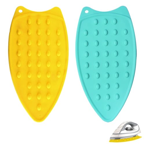 2PCS Silicone Iron Rest Pad Portable Iron Heat Resistant Pad Multipurpose Iron Rest Plate Universal Ironing Board for Home Hot Ironing Tool