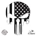 Punisher Skull Subdued American Flag Tactical - 5" Vinyl Sticker - For Car Laptop I-Pad - Waterproof Decal