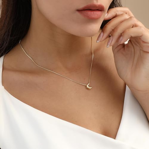 Image of Personalized Bubble Letter Initial Necklace, 14K Gold Plated, Dainty Pendant for Women, Trendy Gold Jewelry