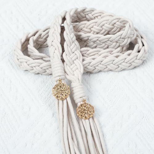 Image of Handfasting Cord for Wedding Braided, Ivory White, Simple