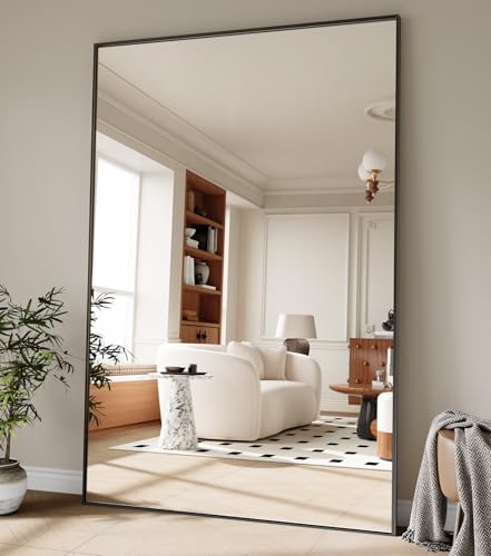 Koonmi 86"x40" Floor Mirror Full Length, Large Black Mirror