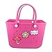 JinJing Beach Bag Accessories PVC Rubber Totes Inserts Charms for Bogg Bag Tartan