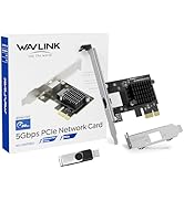 WAVLINK 5GB PCIe Network Card, PCIe to 5 Gigabit Ethernet Network Adapter for Windows 11/10, Linux