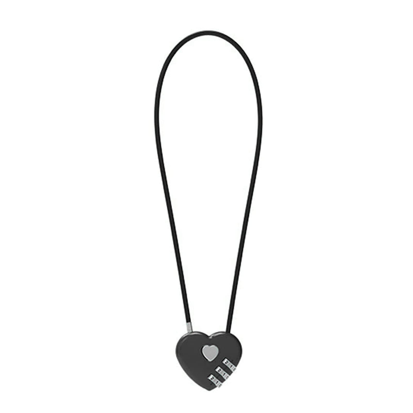 Wish Lock for Lover, Wedding Small Cord Combination Padlock, Travel Bag, Suitcase, Long Wire Rope, Travel Padlock, Luggage