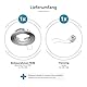 ledscom.de 6 Stück Decken-Einbaurahmen FERE Einbaurahmen chrom matt (LED/Halogen/GU10/MR16/PAR16/50mm) inkl. GU10 Fassung