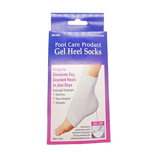 Heel Socks For Dry Cracked Feet Dr.pedi Moisturizing Socks Toeless Spa Sock For Foot Care Treatment Gel Socks White #TOP6