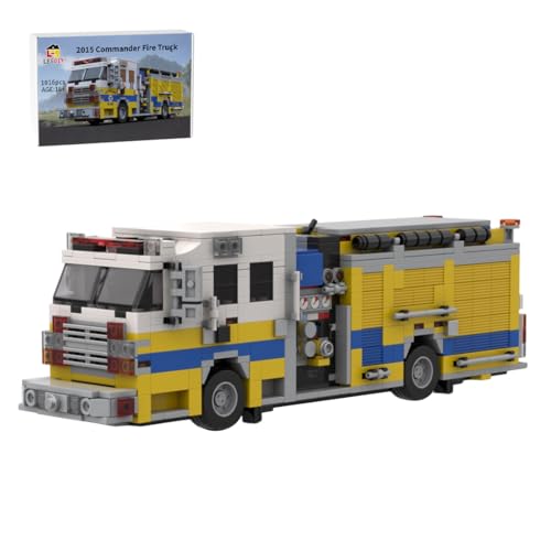 LootPop Juego de construcción de maquetas, juguete de camión de bomberos, juego clásico con detalles realistas, para exhibir y jugar